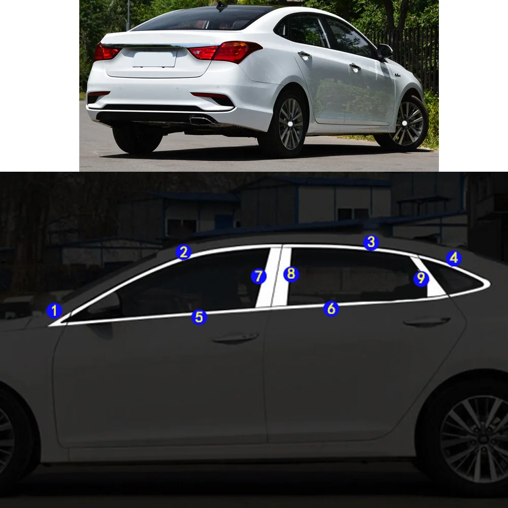 За Hyundai MISTRA 2014 2015 2016 2017 2018 2019 Стикер За Стайлинг на автомобили, украшающая прозорец Багажник, Средната лента, за Довършителни работи на Дограма, Детайли на предния Капак