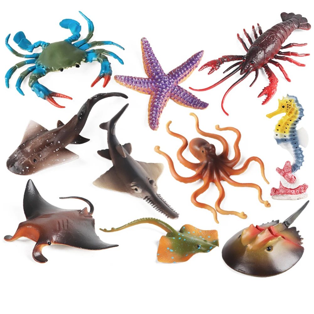 Забавни и безопасни играчки-модели на морски животни Идеален образователен инструмент, идеален за декорация на партита, игра подпори и колекции