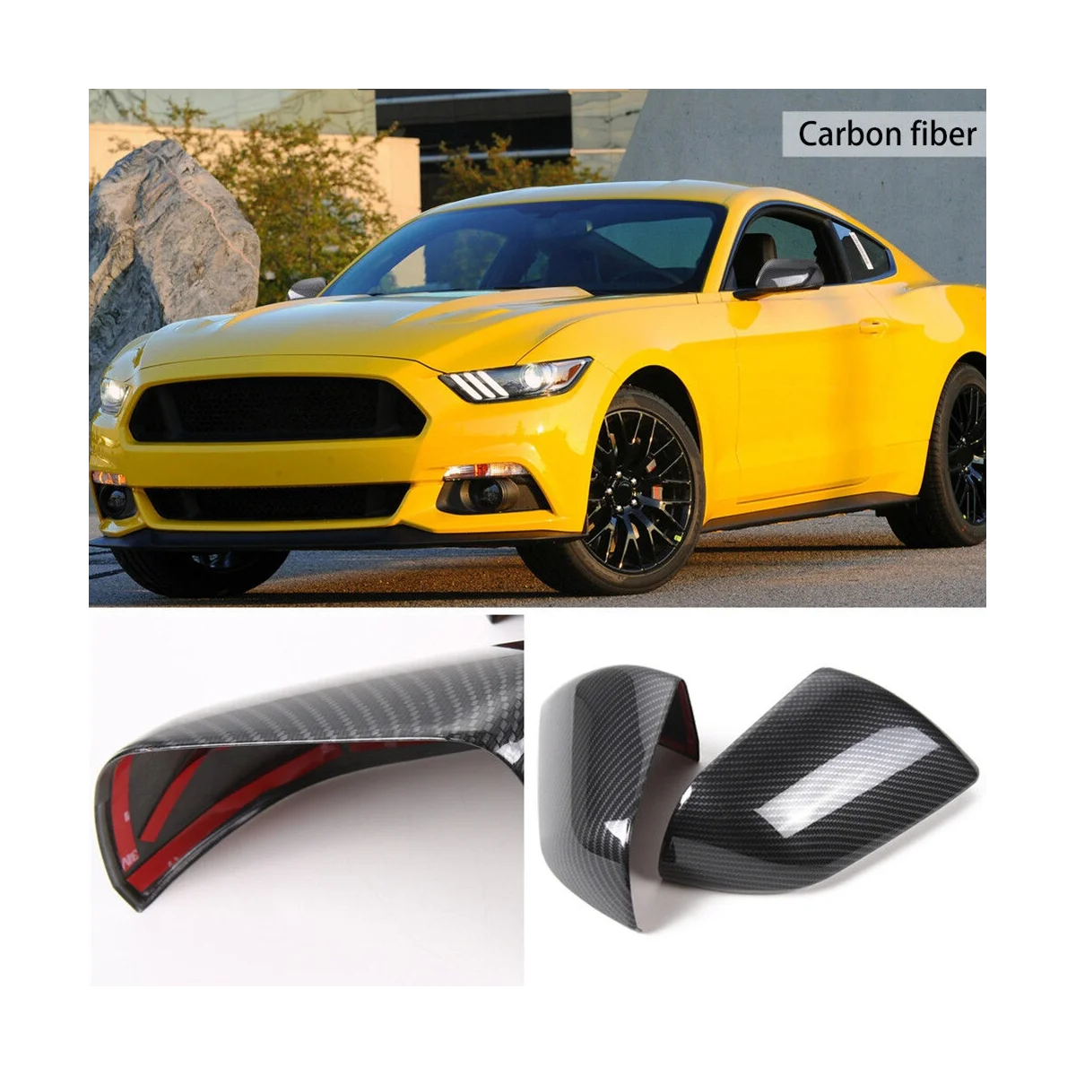 Задната Странична врата, изработени от Въглеродни влакна, капак, огледала за обратно виждане, Покритие на корпуса Капак за Ford Mustang 2015-2020