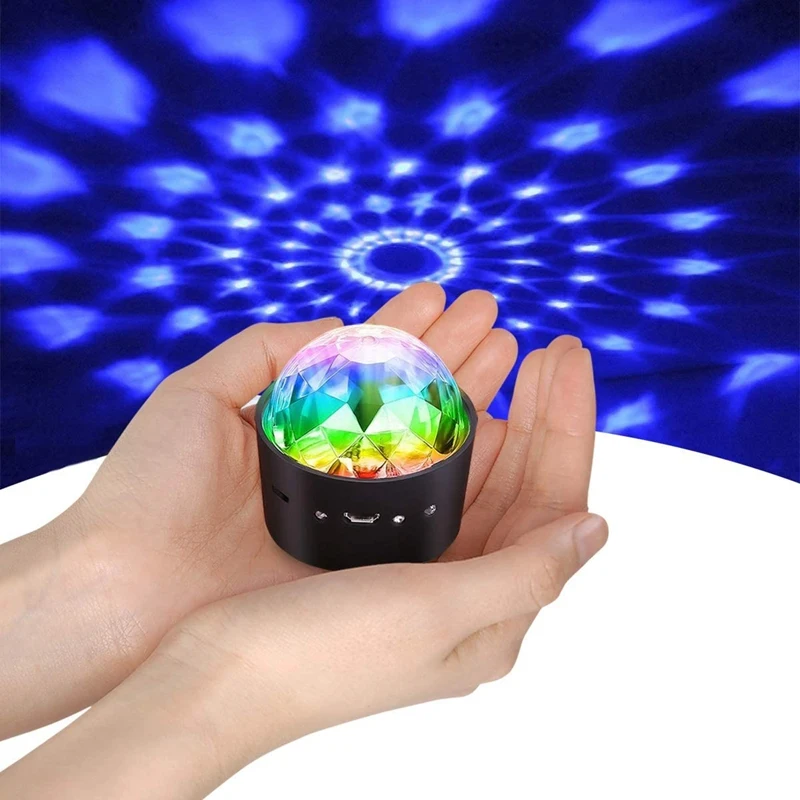 Звукови вечерни осветителни тела с дистанционно управление, RGB Диско-топка, С лампа за домашни танцови партита за рожден Ден