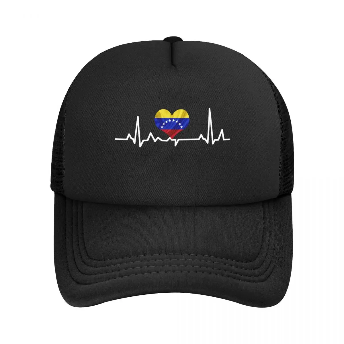 Знаме на Венецуела, линия на сърцето, корнизи, във формата на сърце, бейзболна шапка лятна дишаща мрежа шапка, козирка, мъжки шапки с вкара облегалка