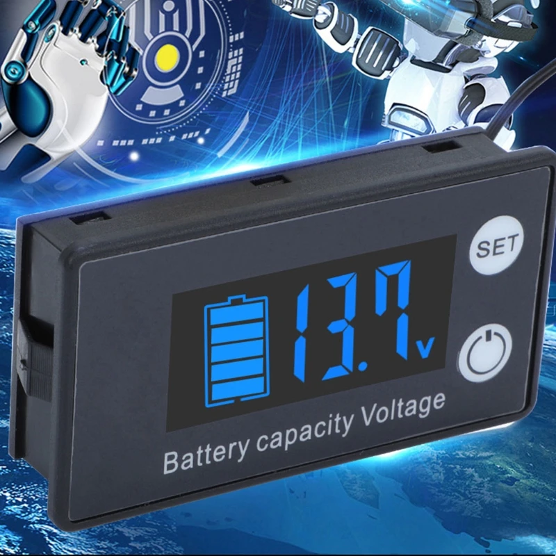 Индикатор за нивото на зареждане на батерията DC 7-70 В, М капацитет на оловно-киселинната литиева батерия, Тест дисплей, led Тестер, Волтметър