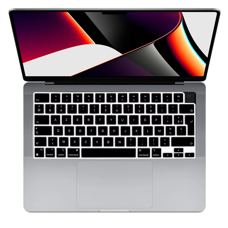 Калъф за френската клавиатура Mac Air 15,3 инча 2023 MacBook Air 13.6 инча и MacBook Pro 14 см и 16 см M2 M1 Pro/Max версия за ЕС