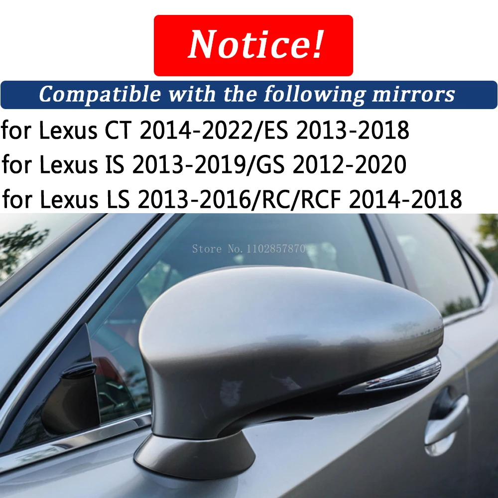 Капакът на огледалото за обратно виждане в стил LHD RHD Ox Horn за Lexus 14-22 CT 13-18 ES IS GS и LS RC RCF От Въглеродни Влакна, Калъф за Странично огледало, Капачка