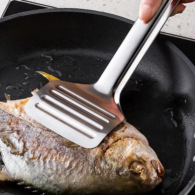 Клещи-на Плешките Преносима Гребло за превръщането на храната за барбекю, Щипки от неръждаема Стомана, Многофункционален инструмент за приготвяне на риба на скара, домакински инструмент за готвене