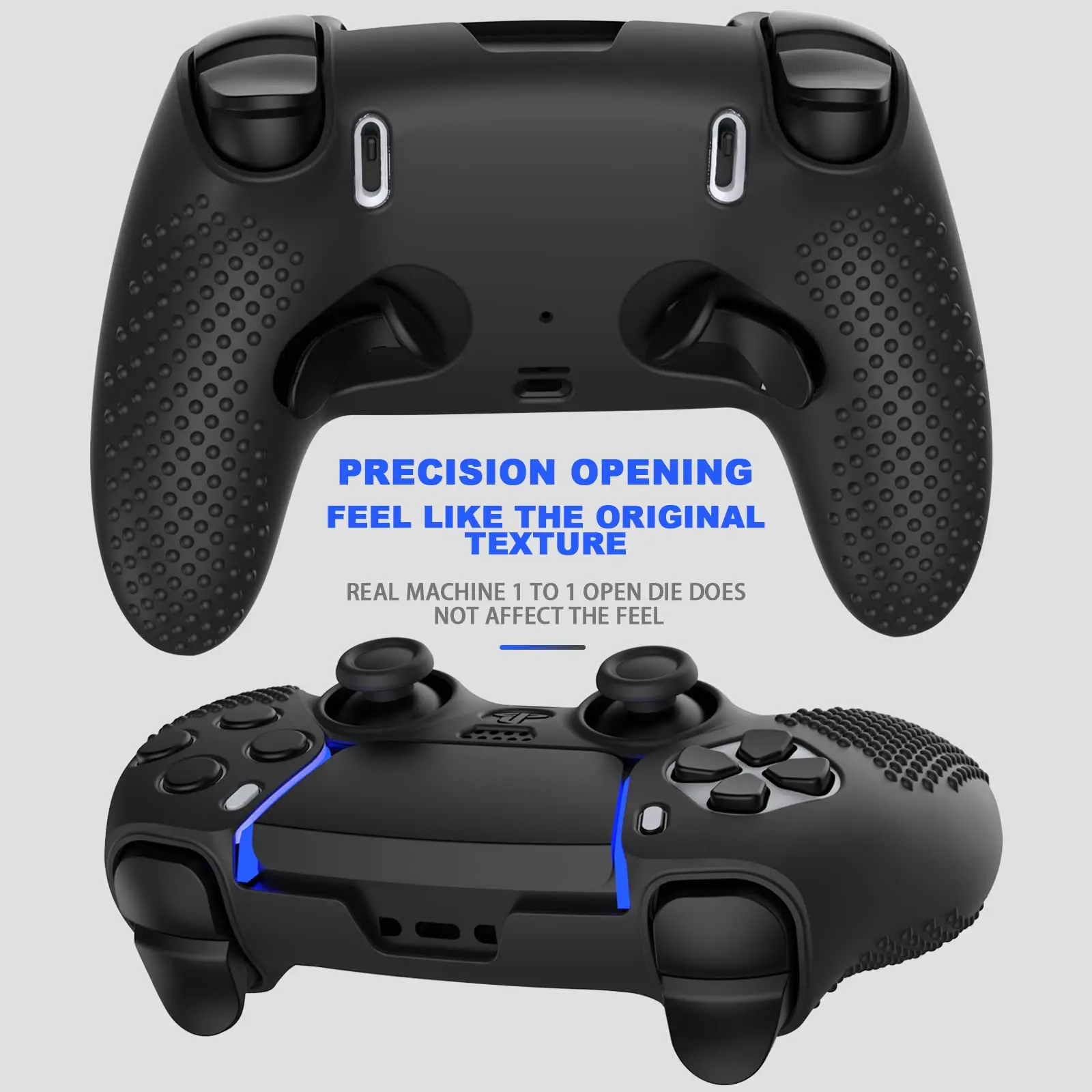 Кожата контролер PS5 за Playstation 5 DualSense Wireless Edge Controller с 4ШТ капачки за улавяне на палеца + удължител на спусъка L2 R2