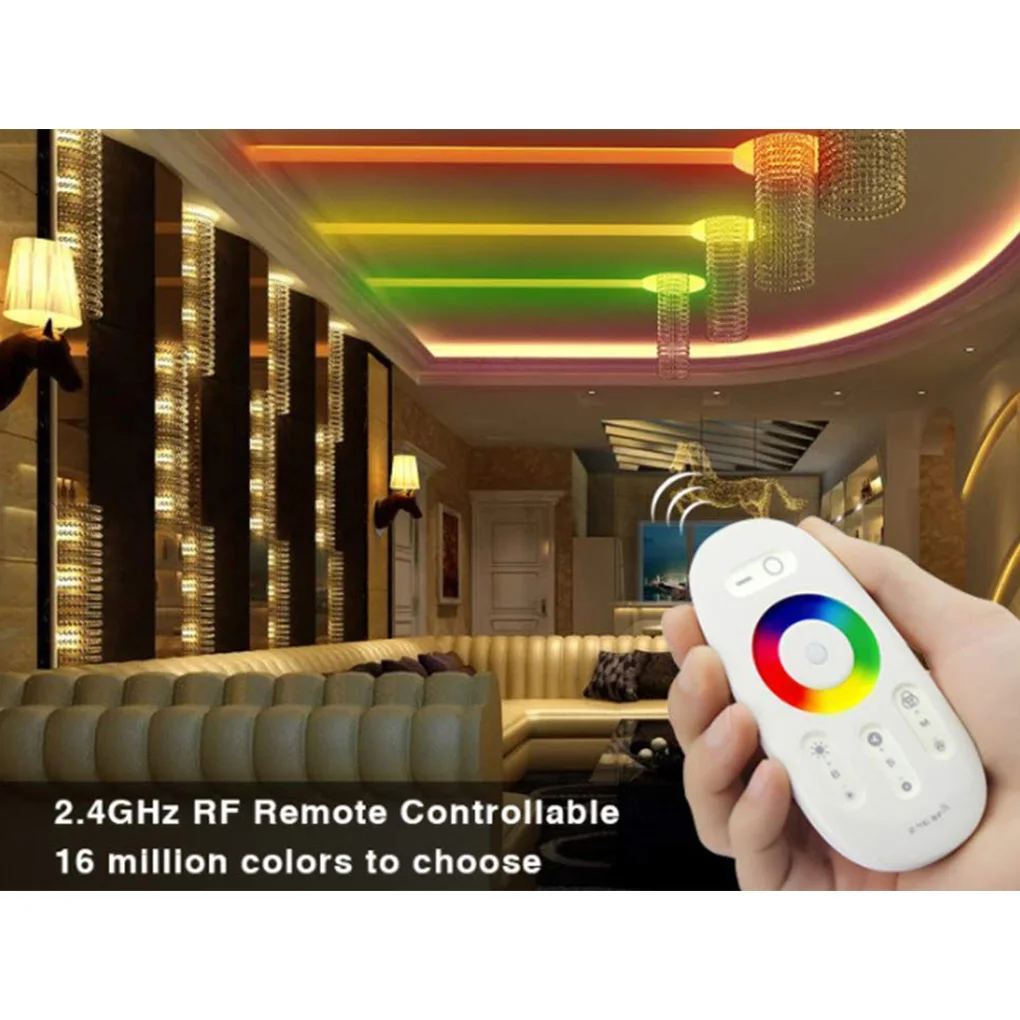 Контролер led лента 2 4G, сензорен пулт за дистанционно управление RF, безжичен димер за led лента 5050 Light12-24V RGB