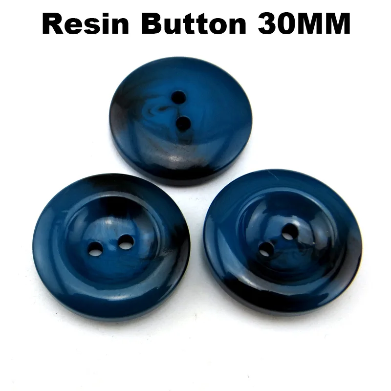 Копчета от смола със синьо цвете 25-30 мм, Аксесоар за палта, Дрехи, Пуловер, Перлена Пуговица за дрехи R-552