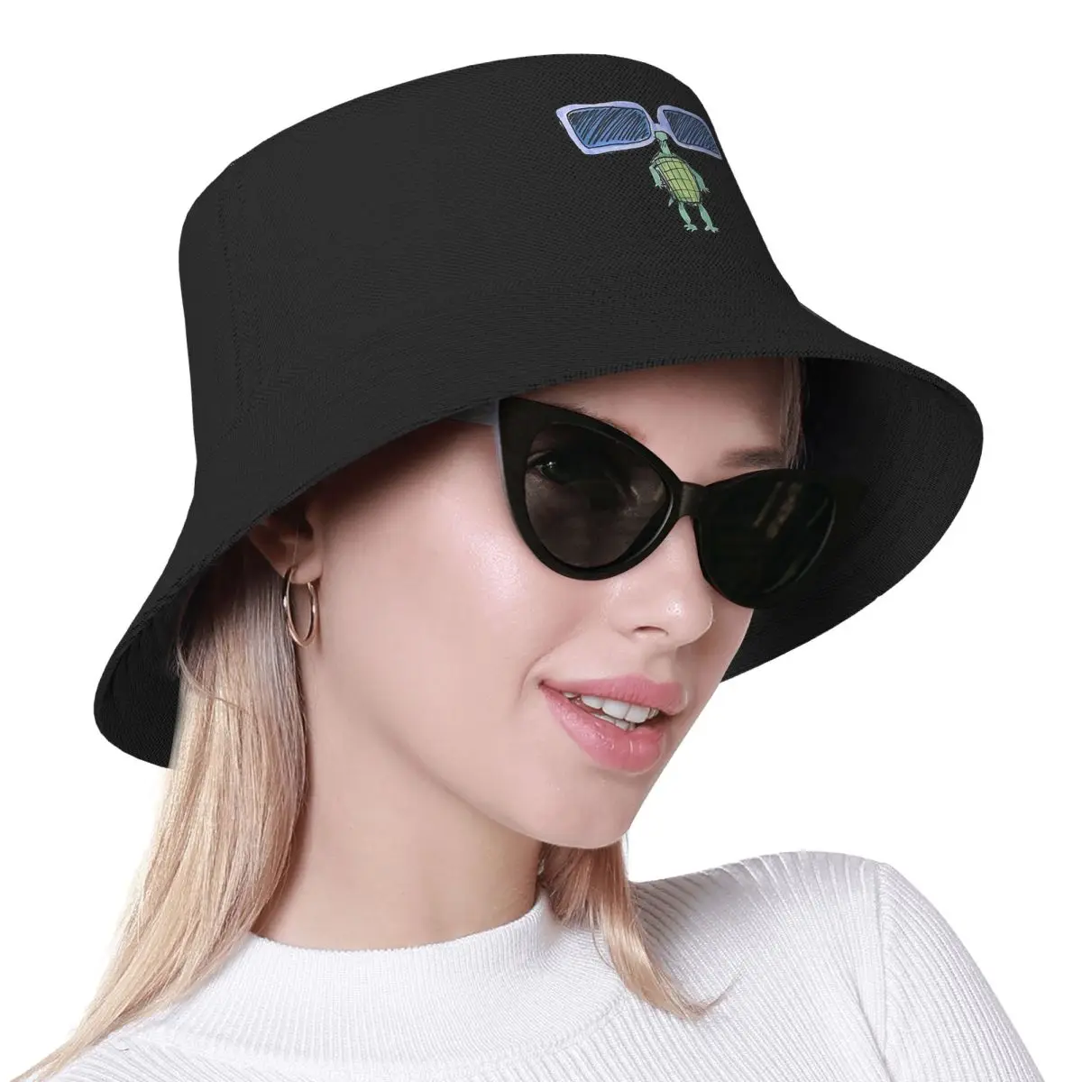 Костенурка в слънчеви очила, панама за мъже, дамски шапки-Боб, Есенни шапки рибар, Летни шапки унисекс за плажната риболов