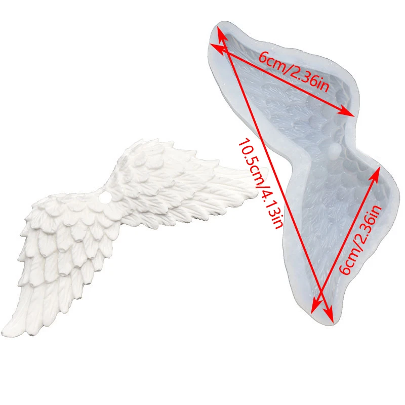 Крило на Ангел Силиконова форма За торта с пера Инструменти За печене Форма за превръщането на захар, Форма от епоксидна смола, Форма за извършване на шарма-окачване 