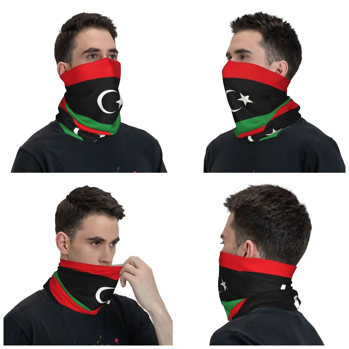 Кърпа с флага на Либия, гамаши за ски, Лов, Женски, мъжки шал, превръзка на главата, ...