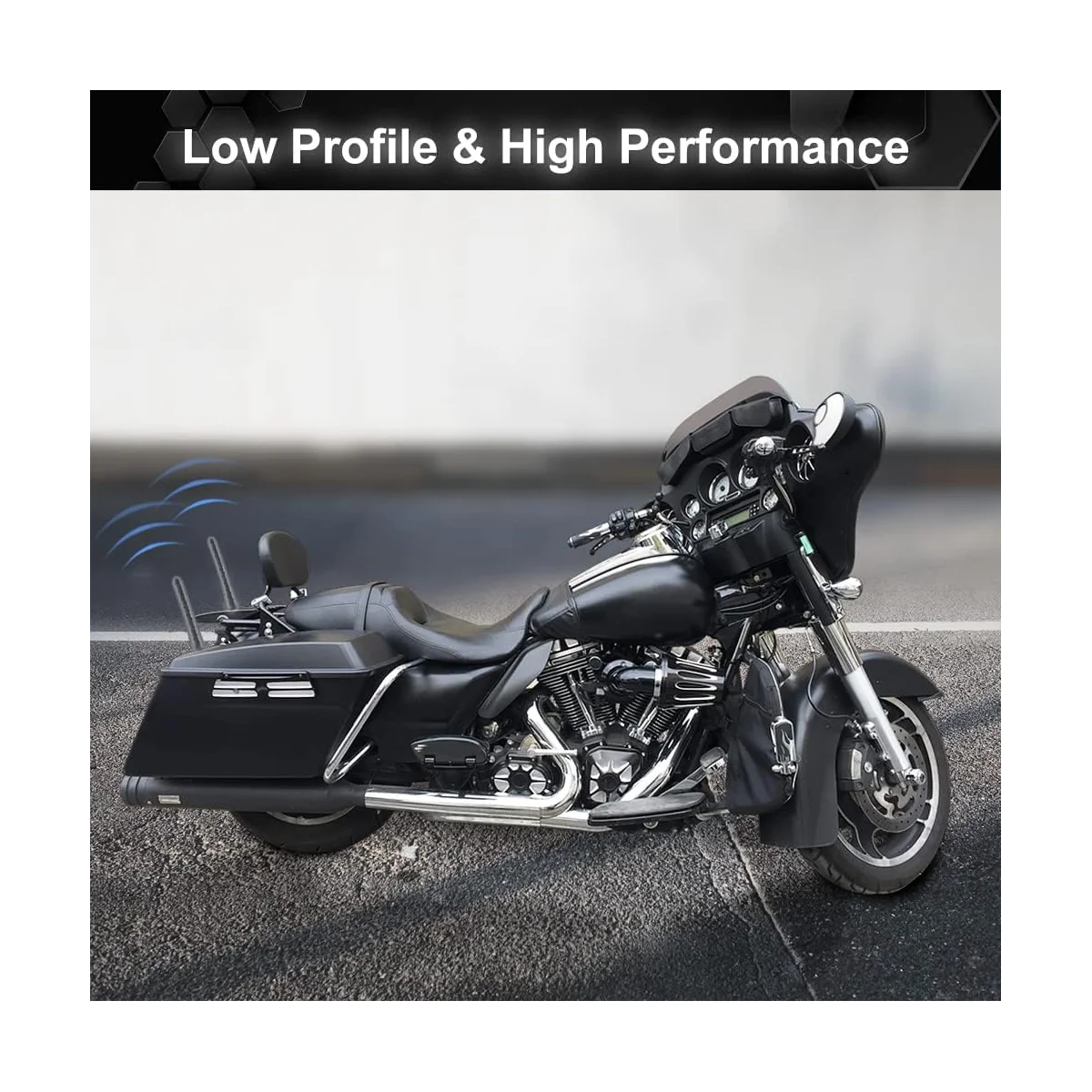 Къса антена за мотоциклет-2 опаковки, антена 7 инча за Davidson Trike Touring Ultra Glide за приемане на FM/AM