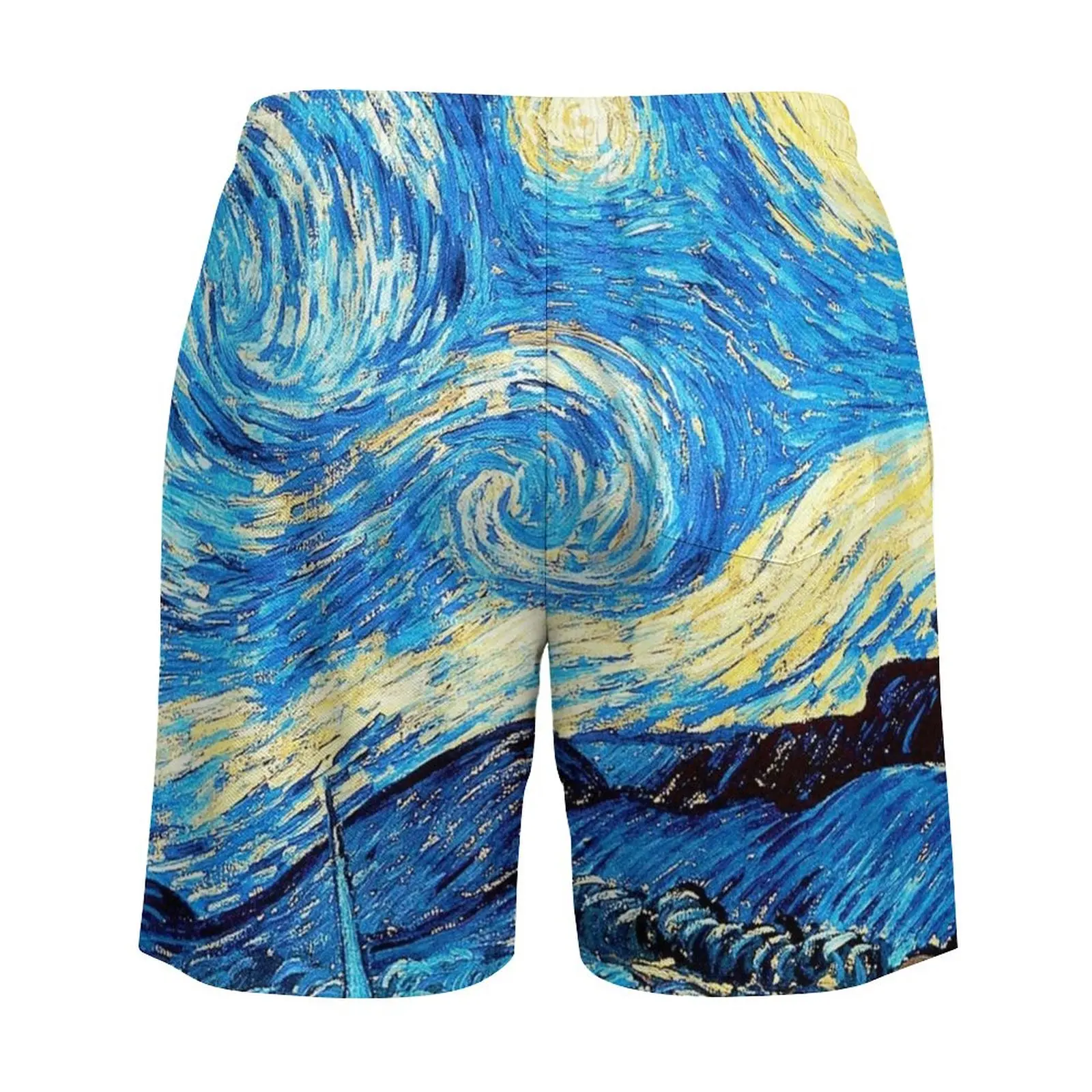 Летни Плажни Шорти Starry Night Sports Surf Van Gogh Custom Board Къси Панталони За Всеки Ден На Бързо Съхнещи Топене Плюс Размер