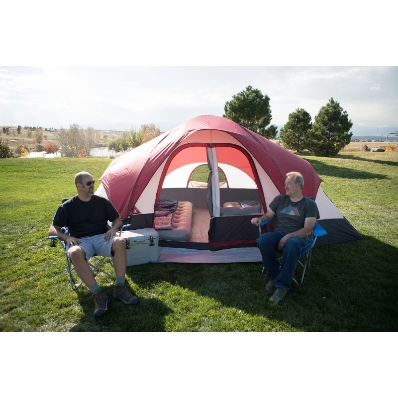 Модифицирана куполна палатка Ozark Trail на 8 души с задно стъкло