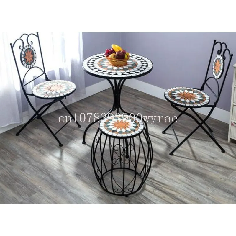 Мозайка маса и стол в двора на открито /маси и Столове от чаено масата banqueta