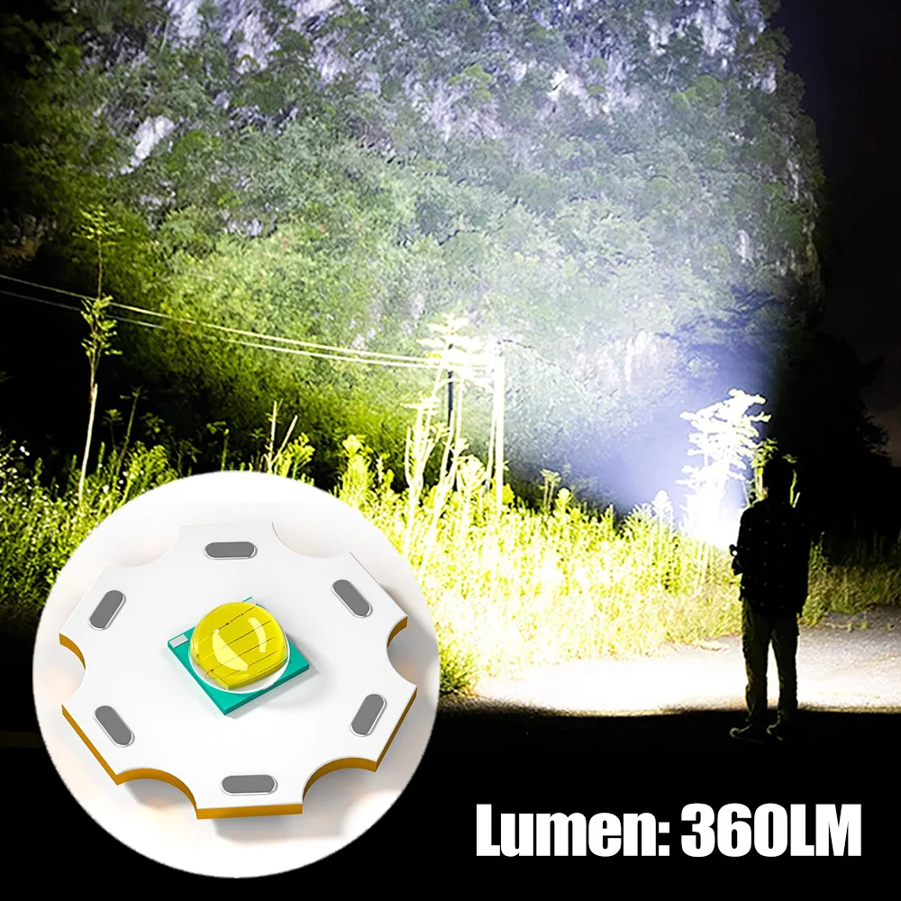 Мощен led фенерче 360 Лумена Тактически USB Акумулаторна батерия 3 режима на 500 mah 200 М Фенер Открит Водоустойчив Риболов на Ловен Фенер