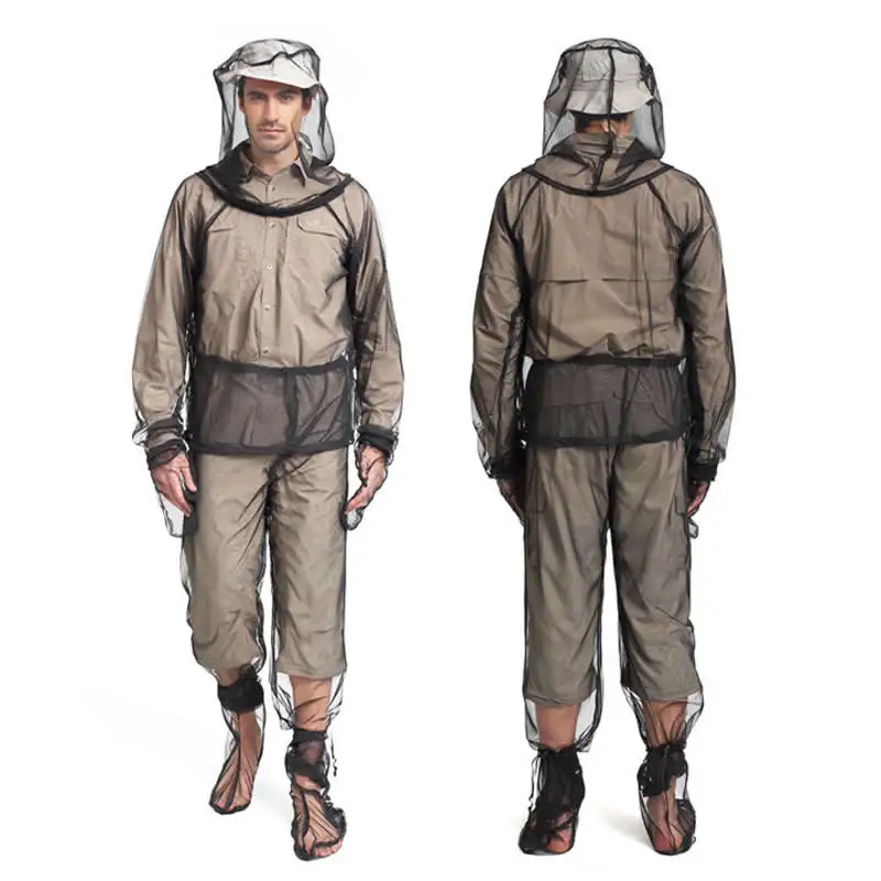 Мрежест костюм с качулка, който предпазва от комари, Комплект дрехи за риболов, приключенски, който предпазва от насекоми, Облекло за къмпинг, туризъм, Дрехи от ухапване от комар