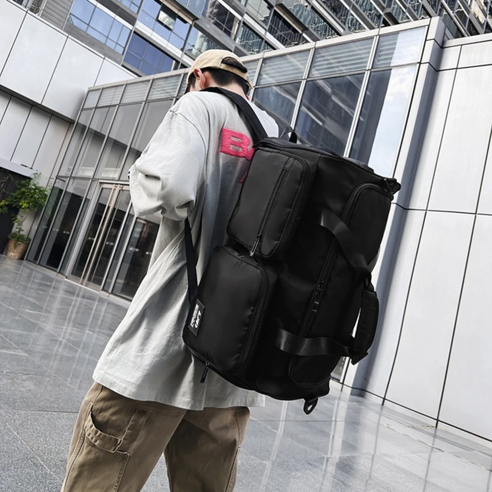 Мъжки Водоустойчив Найлонов раница на открито, Мъжки раница за почивка и пътуване-Голям капацитет, Универсална чанта на рамото, Студентски чанта за багаж