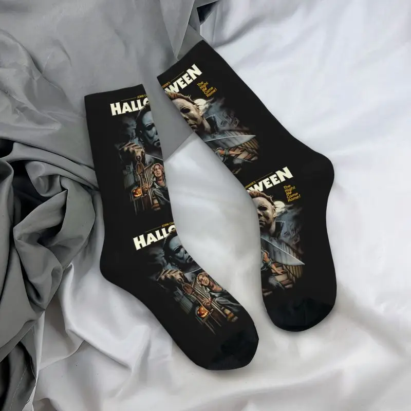 Мъжки И дамски чорапи с Майкъл Майерсом на Хелоуин, Унисекс, Кавайный филм на ужасите, Пролет-лято, Есен-зима, чорапи под роклята