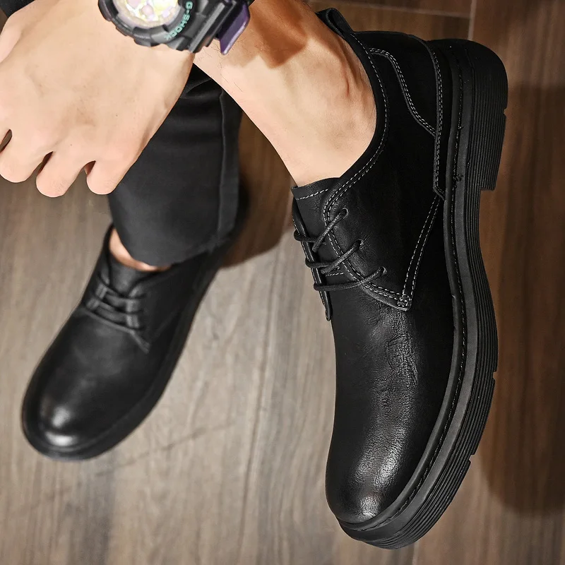 Мъжки ръчно изработени обувки, ежедневни обувки от естествена кожа за мъже, обувки на равна платформа, Градинска обувки, Лоферы, Дишащи маратонки