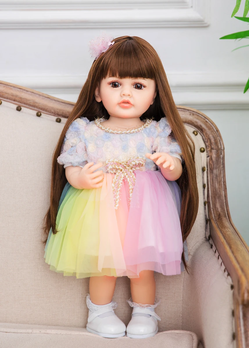 Нова елегантна ефектно принцеса Саша, кукла 55 см, кукла-реборн, играчки-другари, подарък за момиче, първият избор за детски подаръци