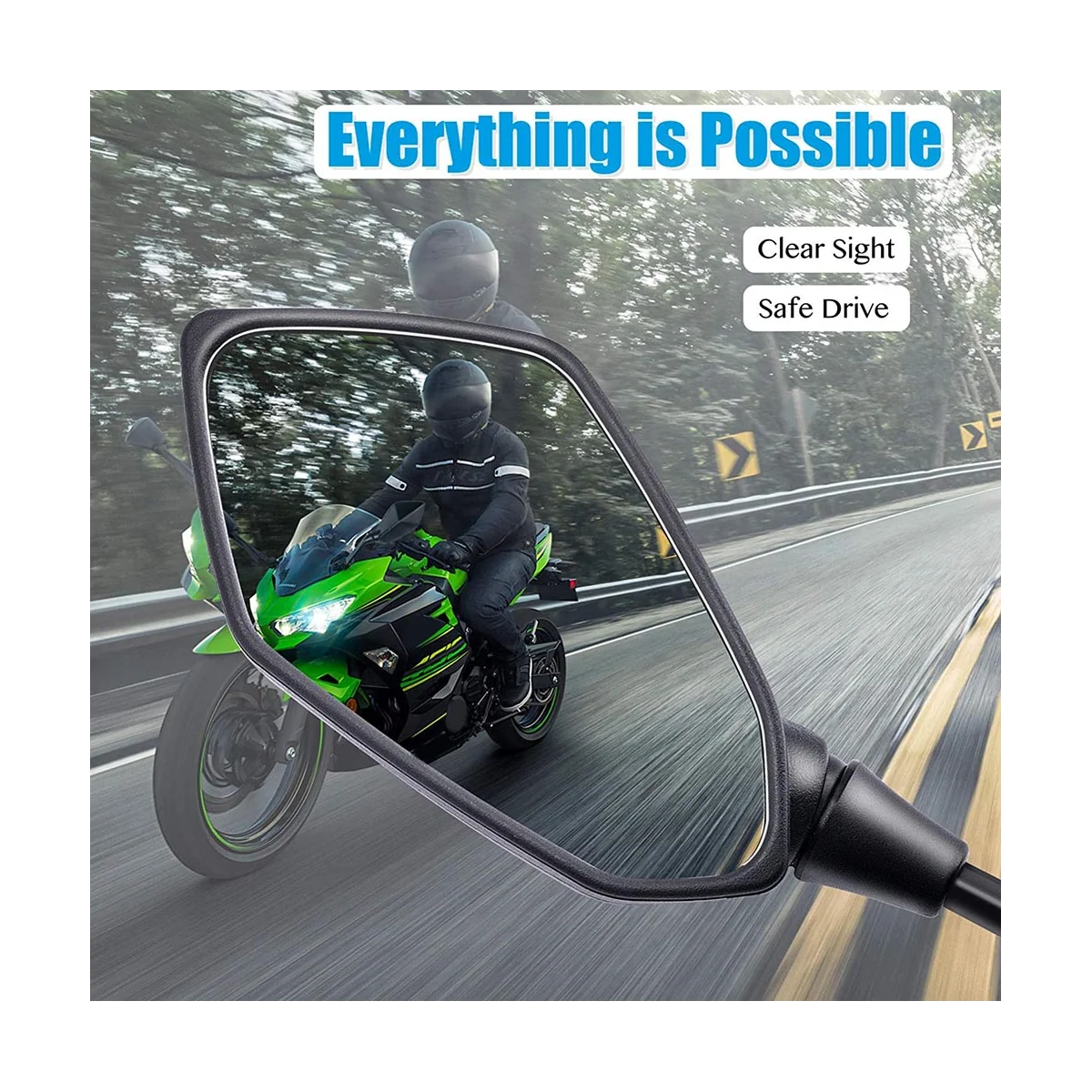 Огледала за мотоциклети, Универсални регулируеми Странични огледала кормило, Огледала заден ход, Аксесоари за мотоциклети