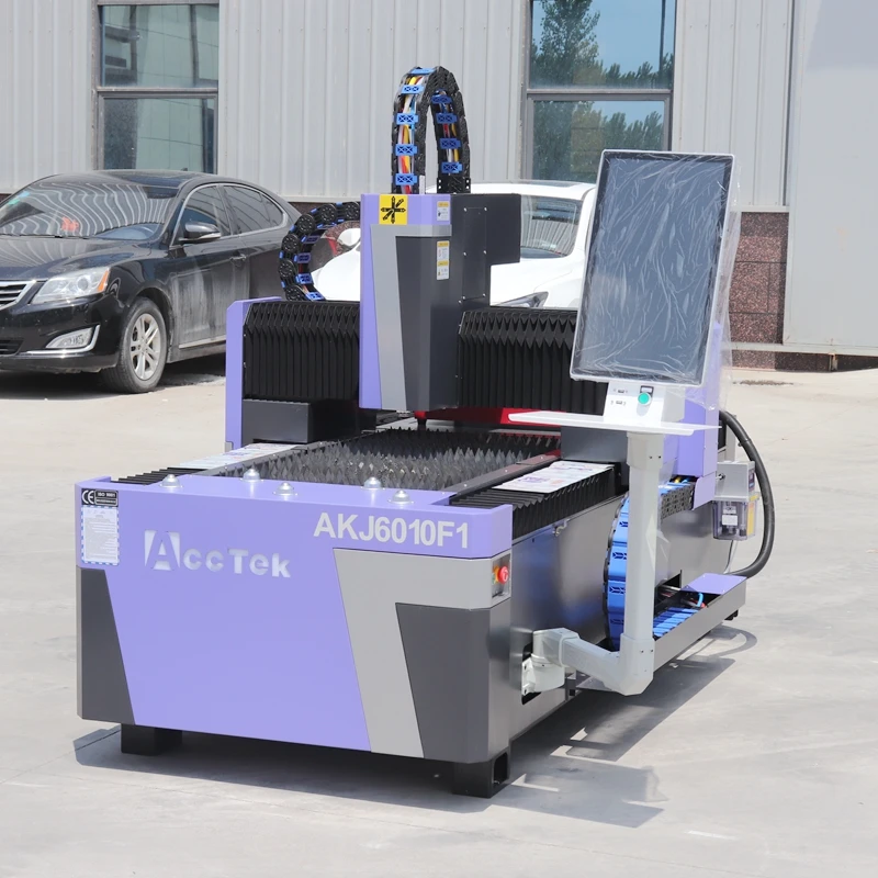 оптични-лазерна машина за рязане на малки мини размер 2023 нов дизайн AKJ6010F за рязане на неръждаема стомана AKJ6010F