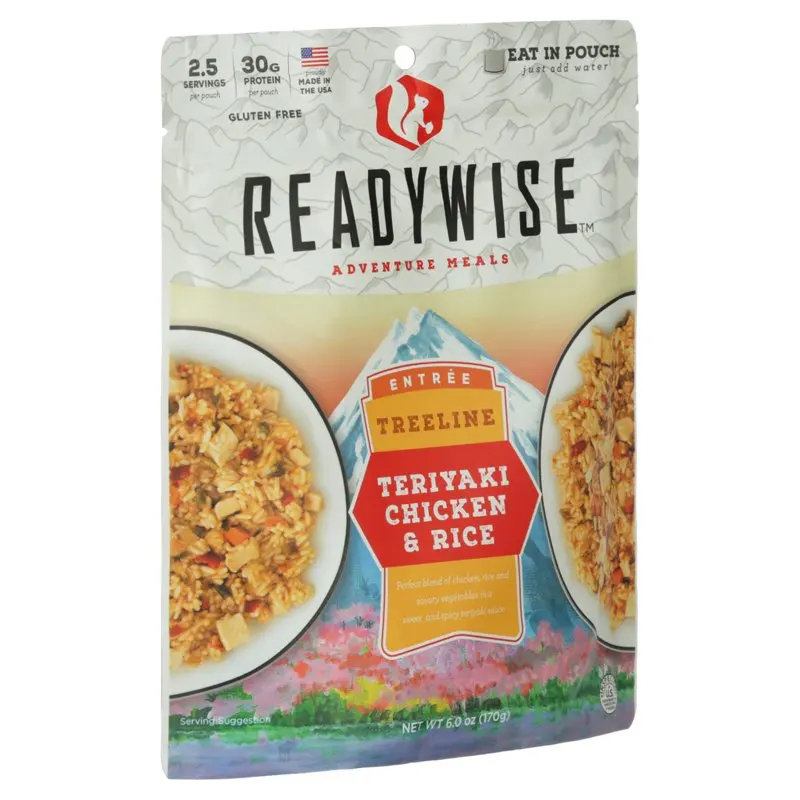 Пиле Терияки с ориз на открито, пакет за една порция, устойчиви на съхранение