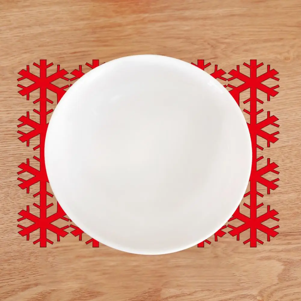 Празнична маса за хранене за многократна употреба декорация за Коледната трапеза, Ваканционни влакчета под формата на снежинки, Весели Коледни подложки за масата, за Трайни A