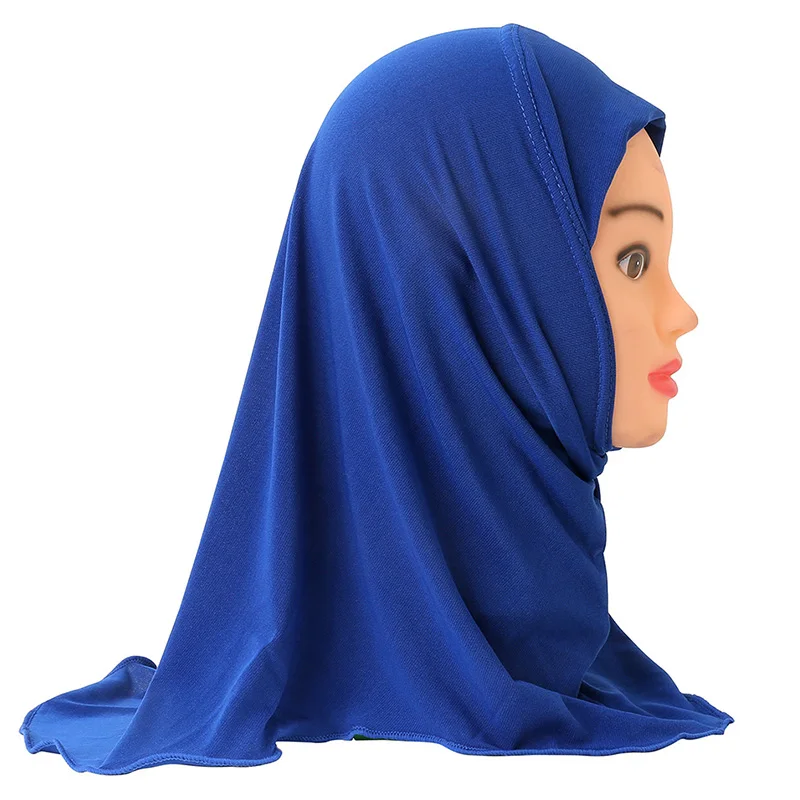 Превръзка на главата, Ислямски Арабски Шалове, подходящи за 2-7 години, Мюсюлмански Шал-Хиджаб За Момичета, Детски Шапки-Тюрбани, Цветен Шал