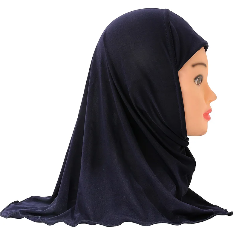 Превръзка на главата, Ислямски Арабски Шалове, подходящи за 2-7 години, Мюсюлмански Шал-Хиджаб За Момичета, Детски Шапки-Тюрбани, Цветен Шал