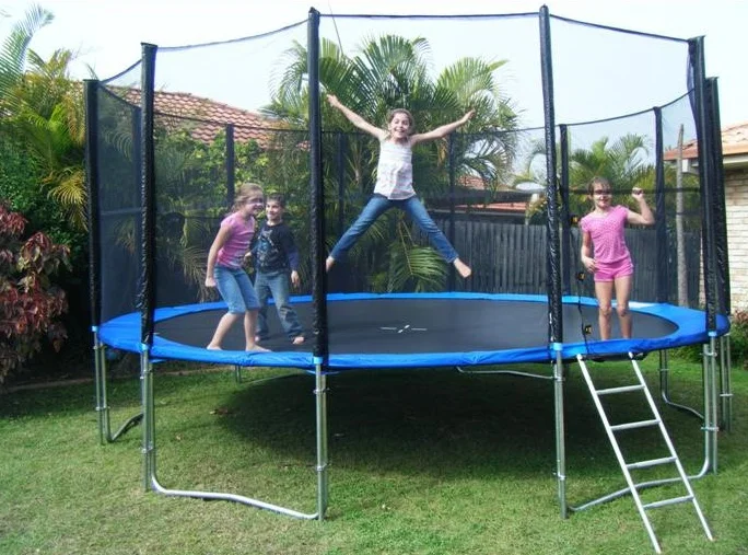 продажба на едро на батут с мрежа, висококачествен батут на открито за деца, продажба с търговска цел на trampolines размер на 8 метра