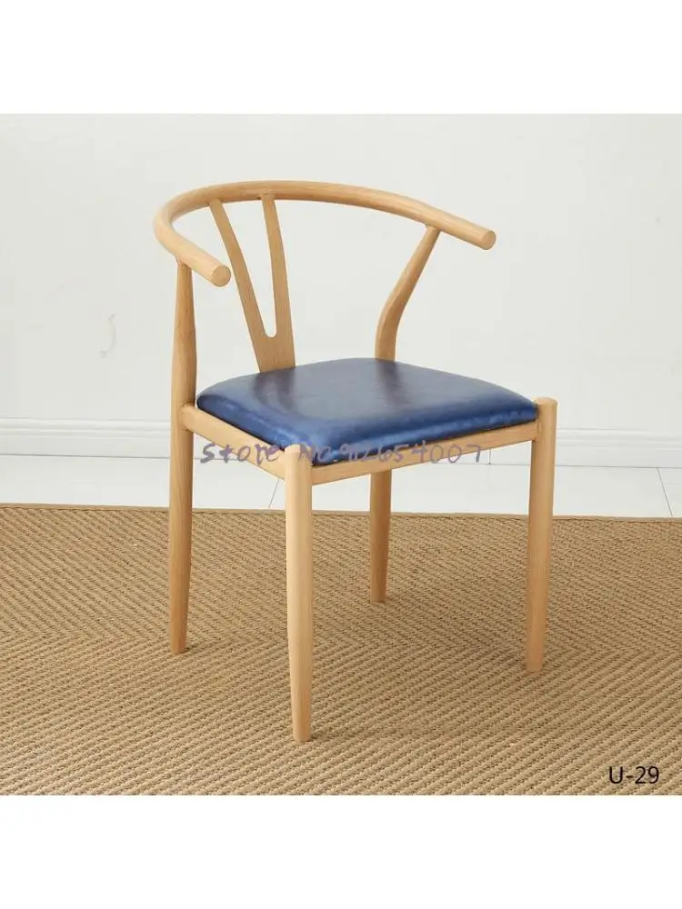 Прост стол Желязо y, стол Taishi, имитация на облегалка от масивна дървесина за китайски ресторант, чай стол, домакински скандинавски околовръстен стол