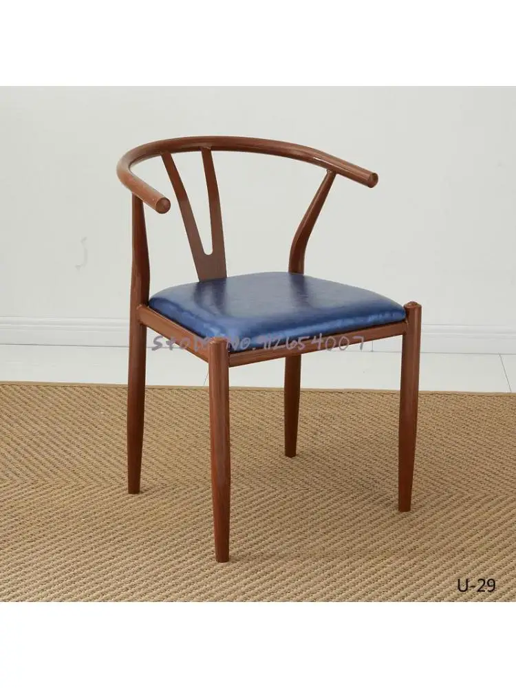 Прост стол Желязо y, стол Taishi, имитация на облегалка от масивна дървесина за китайски ресторант, чай стол, домакински скандинавски околовръстен стол