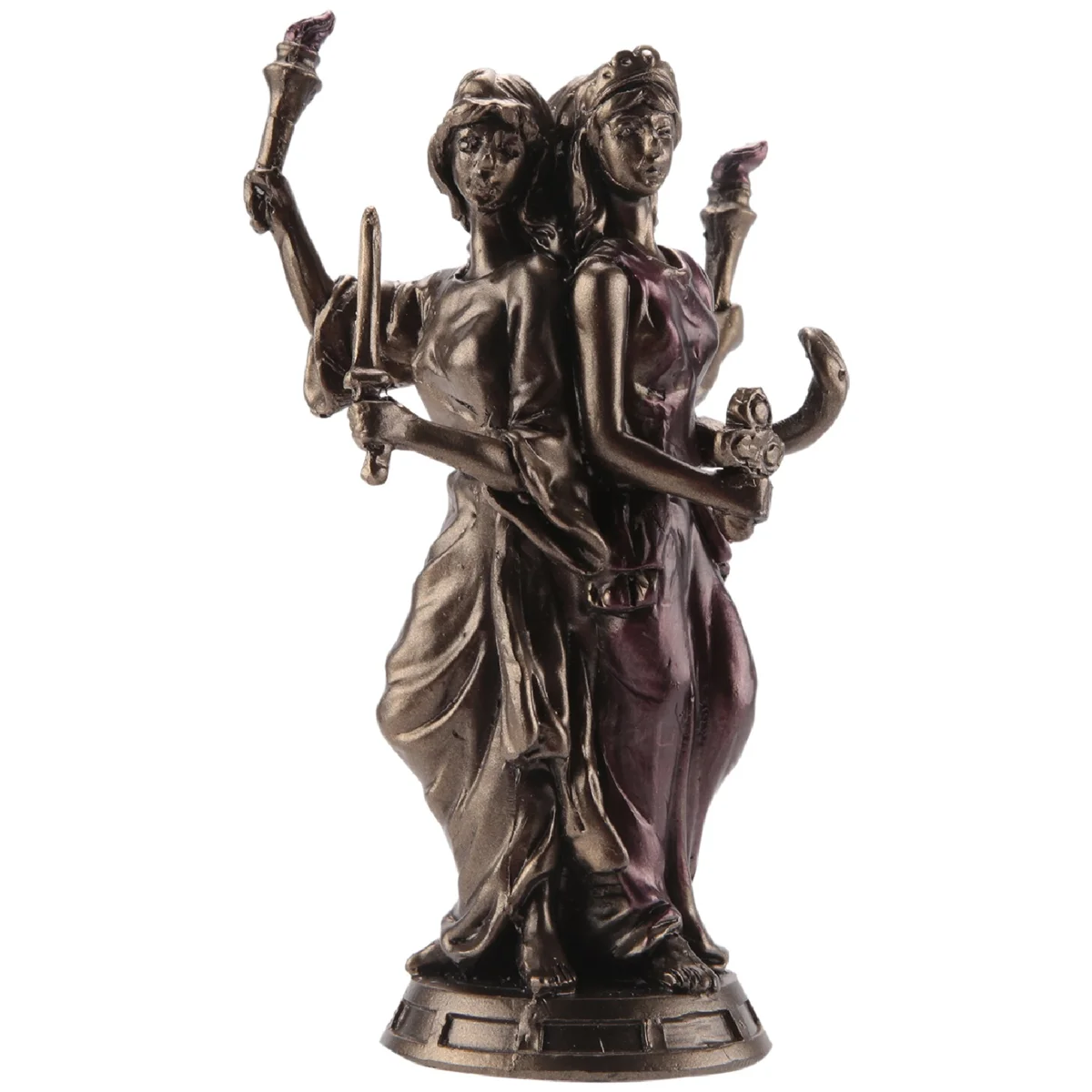 Реколта гръцка Статуетка от смола на Три Богини Тройна форма, Статуята на Хеката, Скулптура, плавателни съдове, Украса за дома на работния плот