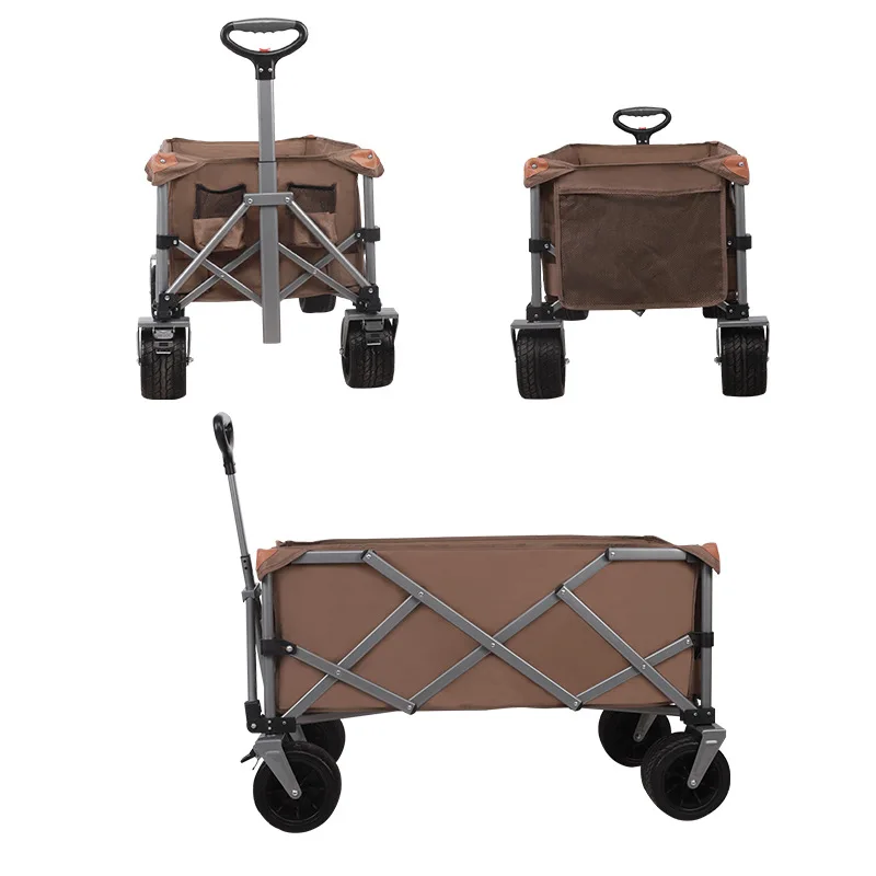 Сгъваем Камион, Преносима количка за пикник на открито, на Къмпинг, Плаж, Голям капацитет, мултифункционална количка с регулираща се дръжка за пикник