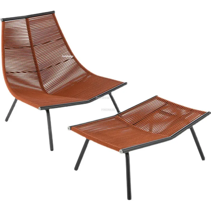 Скандинавските творчески плажни столове от ратан, Съвременната градинска мебел, Домашно къмпинг, стол за почивка на открито, Просто градинско Мързелив люлеещ се стол