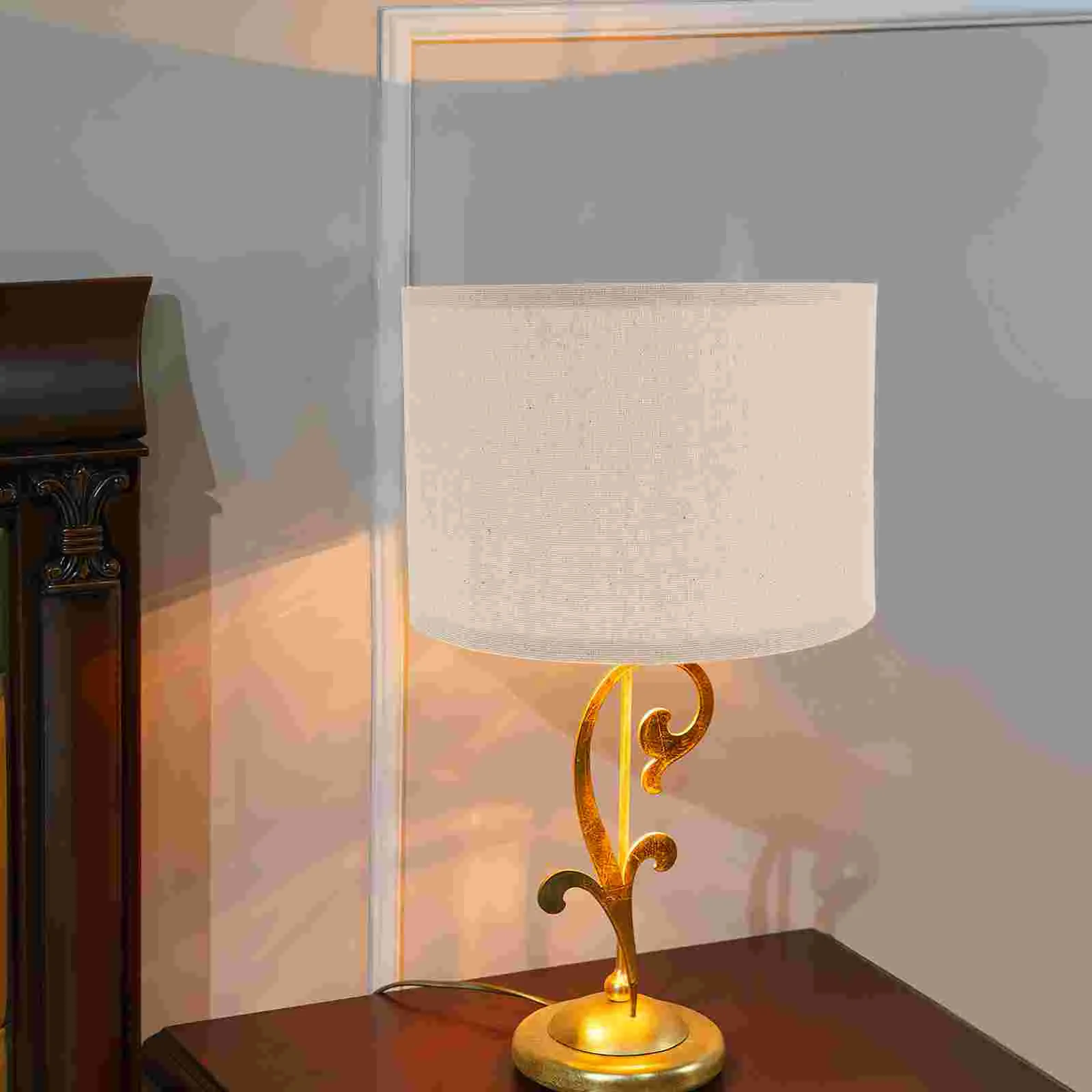 Текстилен лампа Хотелски Битови Лампи Лесен Кръгла масичка за кафе на открито