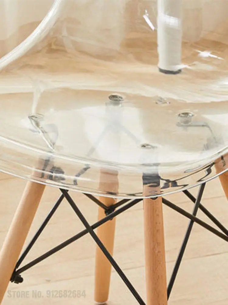 Трапезария стол прозрачен стол модерен просто домашен стол за почивка стол за грим маникюр, удължаване на мигли, кафене, ресторант за бургери