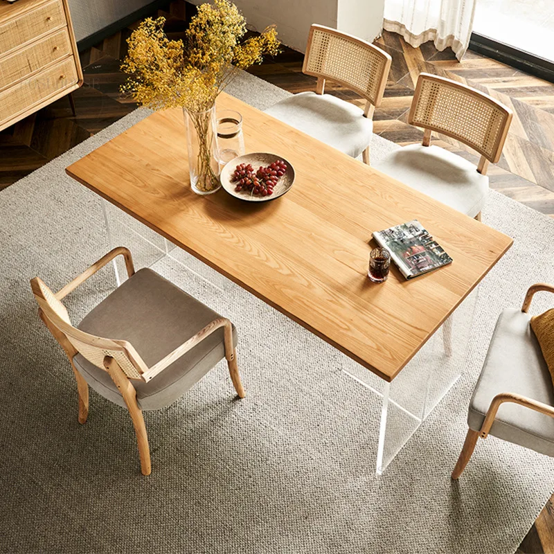 Трапезни столове от ратан в скандинавски стил за дома, маса за хранене, стол от масивно дърво, Стол с облегалка за почивка, мебели за трапезария, Дизайнерски стол
