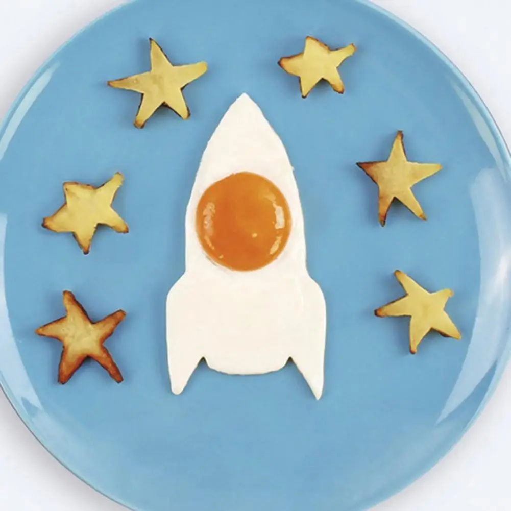 Форма за яйца във формата на ракета, Храни антипригарная форма за яйца, силиконова форма за яйца във формата на ракета, незалепващо пръстен за пържене палачинки за удоволствие
