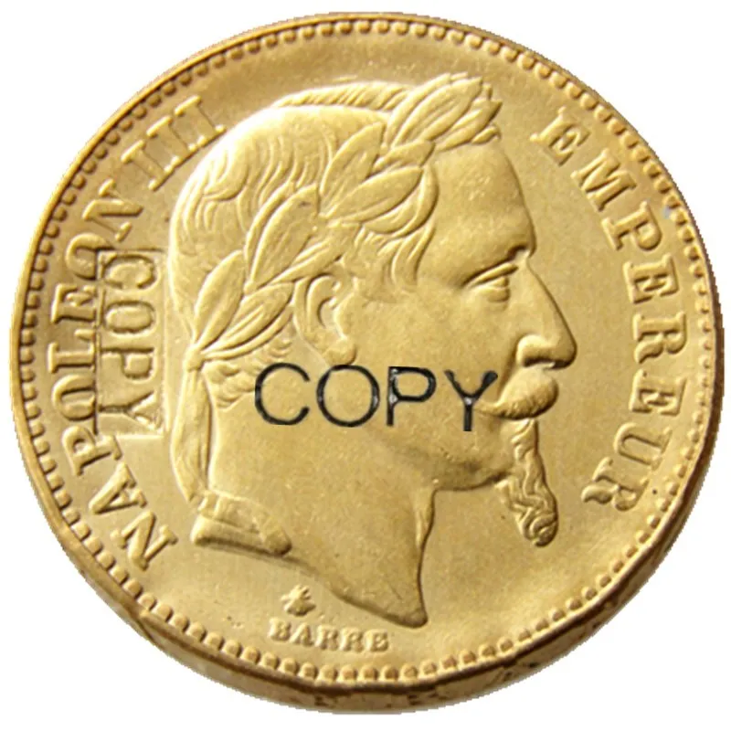 Франция 20 Франция 1870A Наполеон III Позлатени копие на Декоративна монети