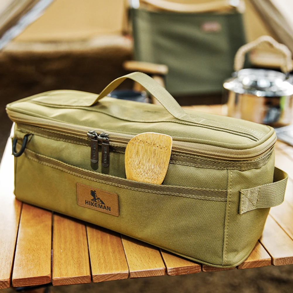 Чанта за лагер на съдове, чантата е с голям капацитет, Водоустойчива чанта за съхранение на барбекю за пикник чанта за съдове от плат Оксфорд за туризъм на открито