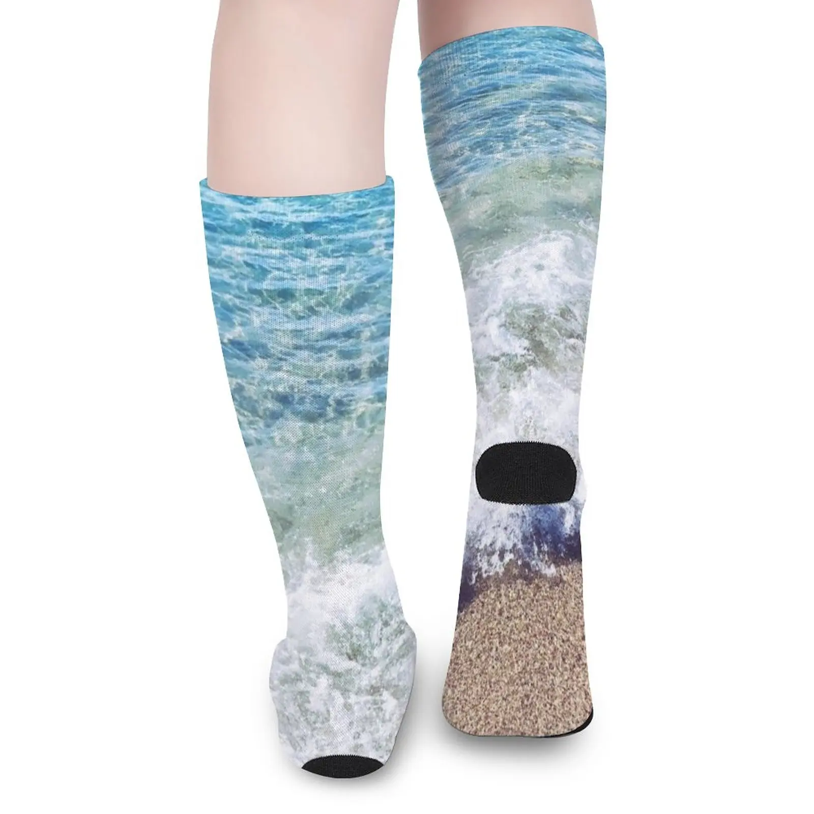 Чорапи Ocean Blue Shore Waves, баскетболни чорапи, мъжки компресия чорапи