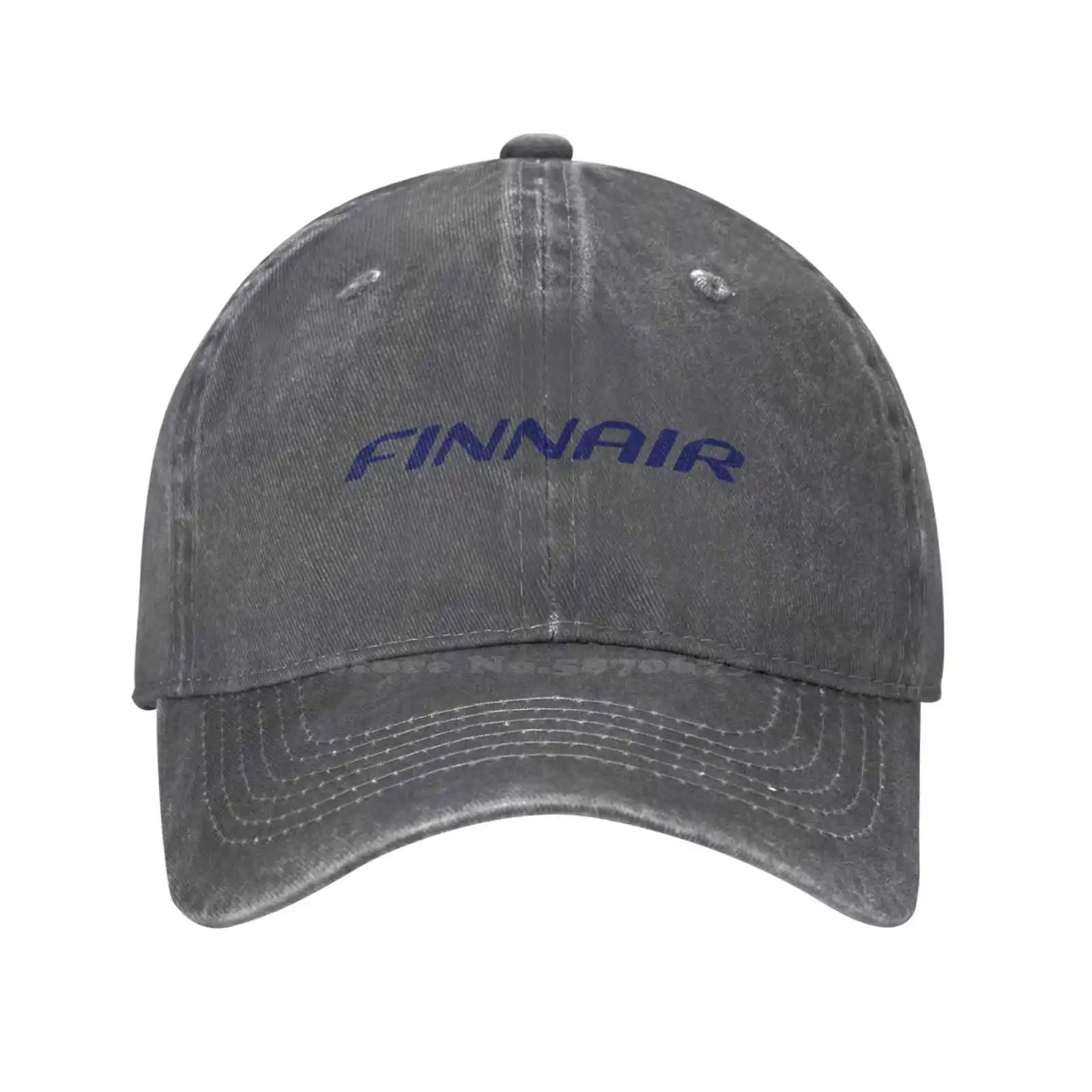 Шапка от висококачествен плат деним с графичен логото на Finnair, Вязаная капачка, бейзболна шапка