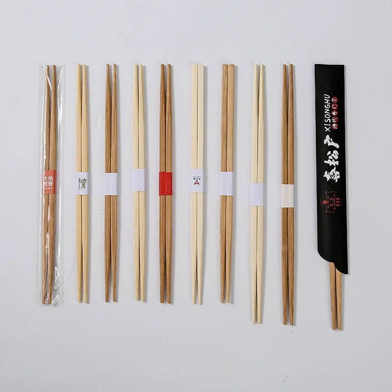 Японски пръчки с заострением за Еднократна употреба пръчици за ядене на Суши Кухня Барбекю Висококачествени бамбукови пръчици за хранене с двоен край